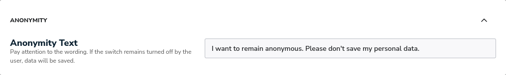 Forms Anonymity Block